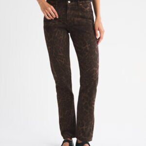 Abercrombie & Fitch 90s Straight Leopard Print Denim - Size 26S